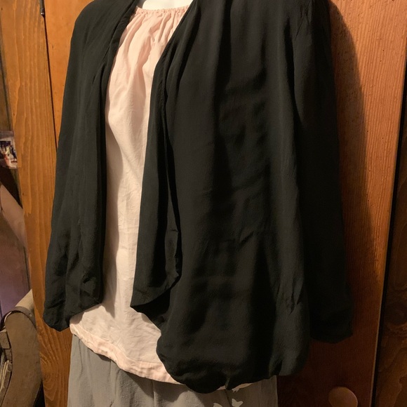 Ruched Sleeve Drape Front Jacket - Picture 4 of 10